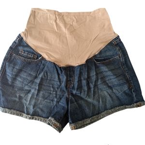 Maternity Stretch Denim Shorts